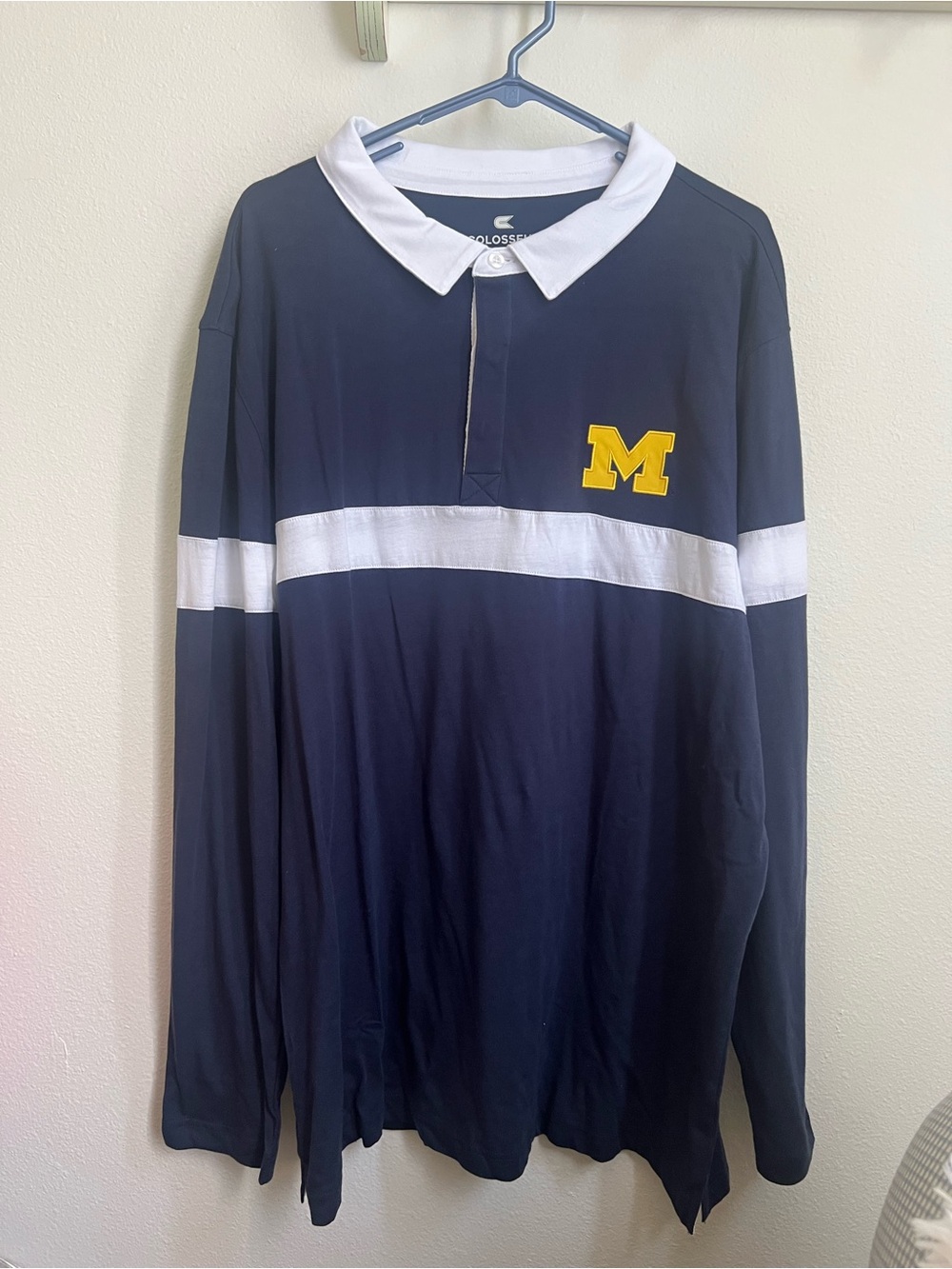 NWT Men's Colosseum University of Michigan Navy Polo